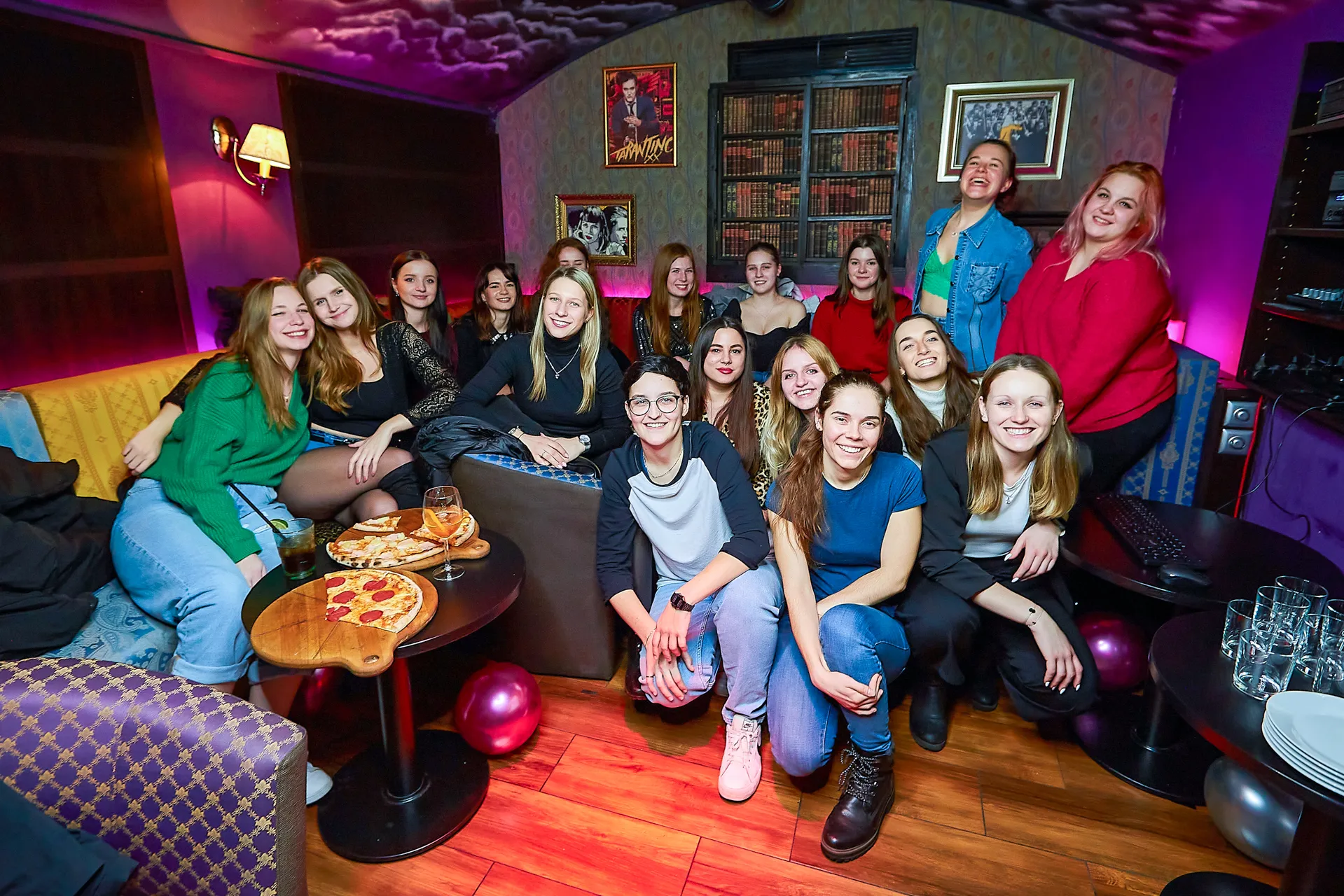 Group of friends at Simply33 Prague